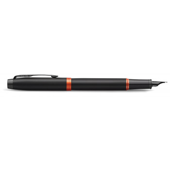 Ручка перьевая Parker IM Vibrant Rings F315, Flame Orange PVD (Перо F)