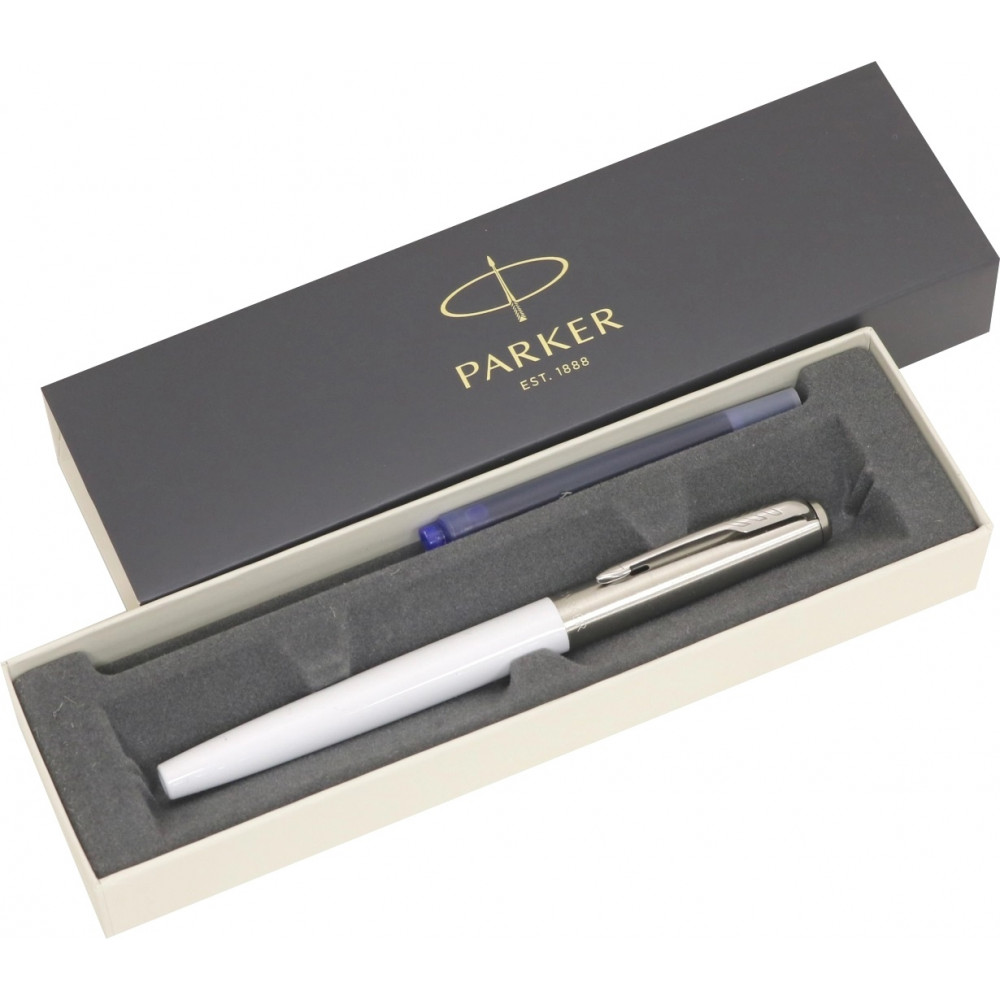 Ручка перьевая Parker Jotter Original F60, White CT (Перо F)