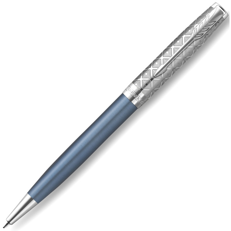 Ручка шариковая Parker Sonnet Premium K537, Metal Blue CT