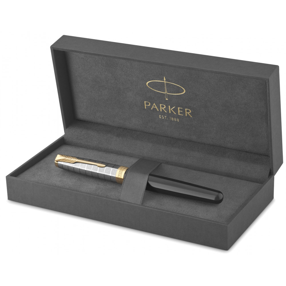 Ручка-роллер Parker Sonnet Premium T537, Metal Black GT