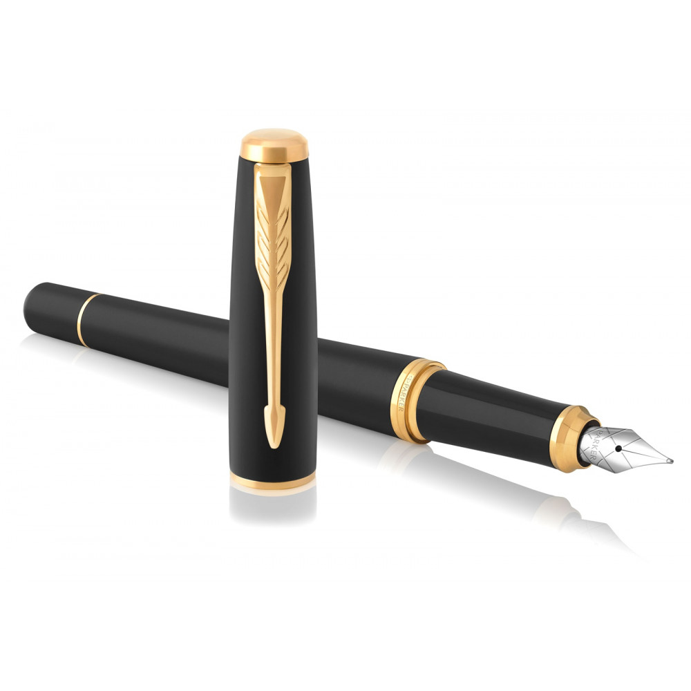 Подарочный набора 2021: ручка перьевая Parker Urban Core F309, Black GT (Перо M) + чехол для ручки Parker