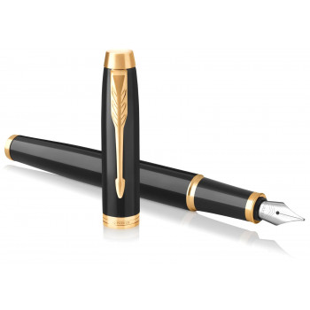 Набор Parker 2020: ручка перьевая Parker IM Core F321, Black GT (Перо M) + чехол для ручки